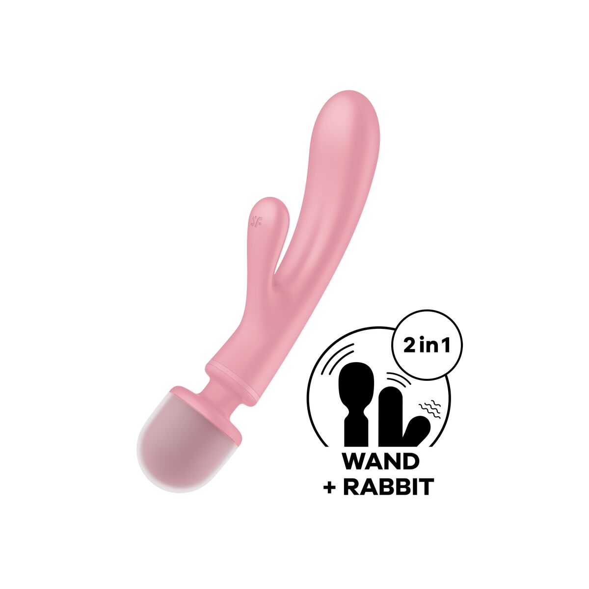 Dobbel Stimulering Vibe Satisfyer Triple Lover Rosa